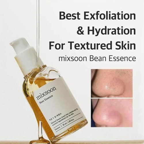 mixsoon Bean Essence Exfoliating Hydrating Korean Skin Care Glass skin Hyaluronic Acid Serum