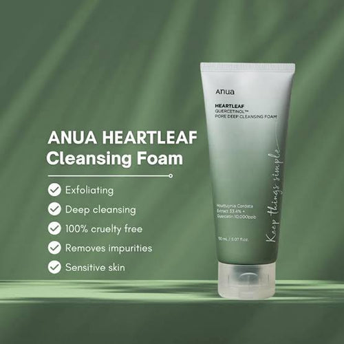 Anua Heartleaf + BHA Quercetinol Deep Cleansing Foam
