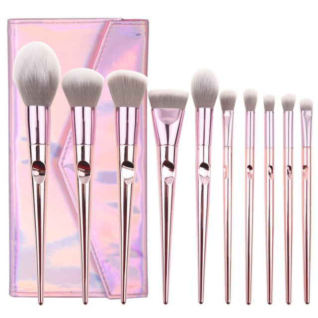 O.TWO.O 10PCS CHROME BRUSHES SET of 10