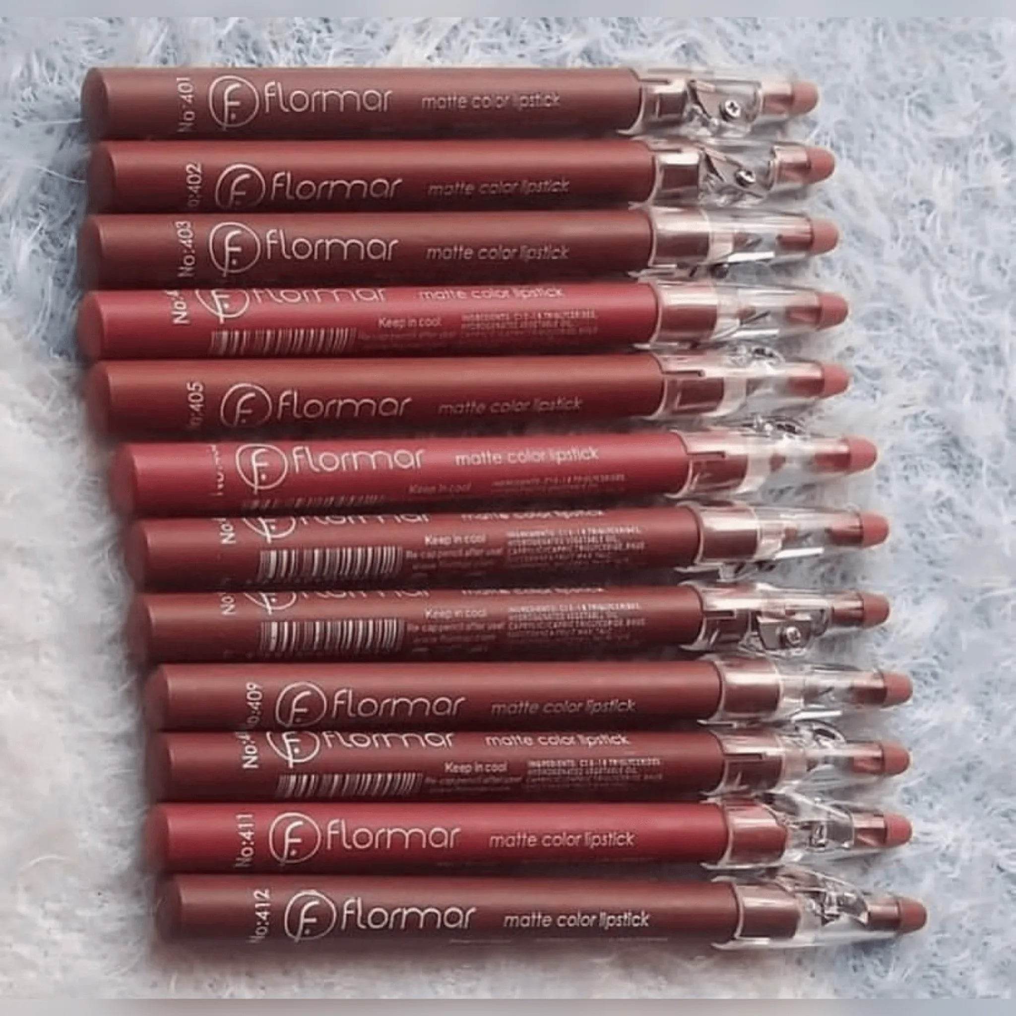 Flormar 12 Matte Lip Pencils: Rich Matte